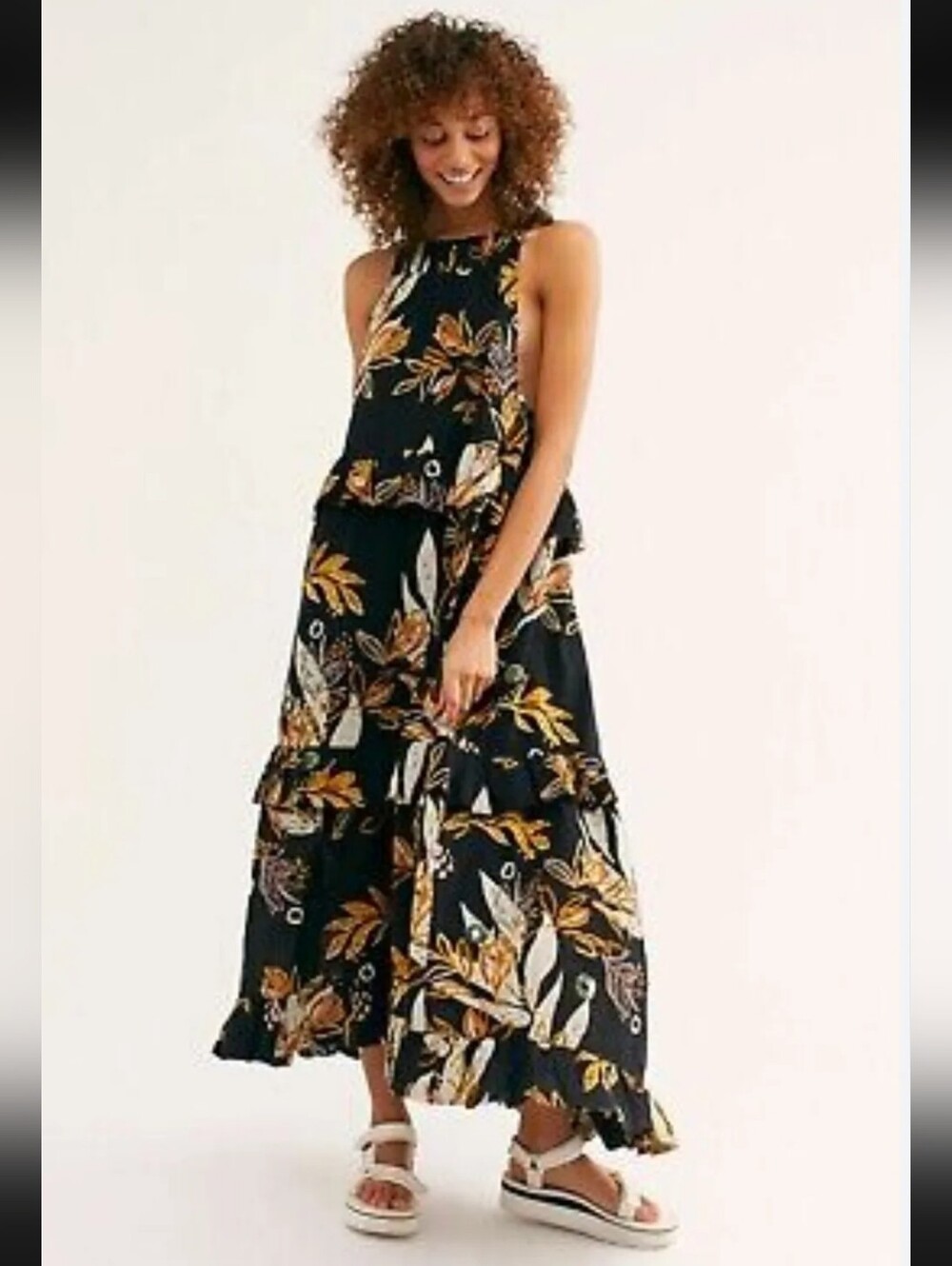 Free People high-low tiered dress. Size S.
